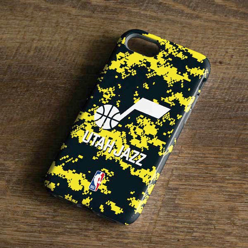 NBA Utah Jazz Grey Digi Camo iPhone 8 Pro Case
