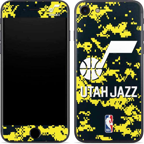 NBA Utah Jazz Grey Digi Camo iPhone 8 Skin