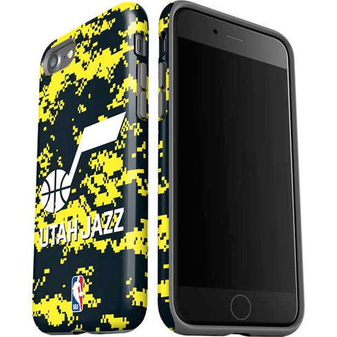 NBA Utah Jazz Grey Digi Camo iPhone SE (2nd & 3rd Gen) Pro Case