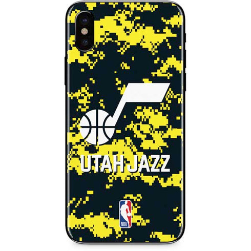 NBA Utah Jazz Grey Digi Camo iPhone X Skin