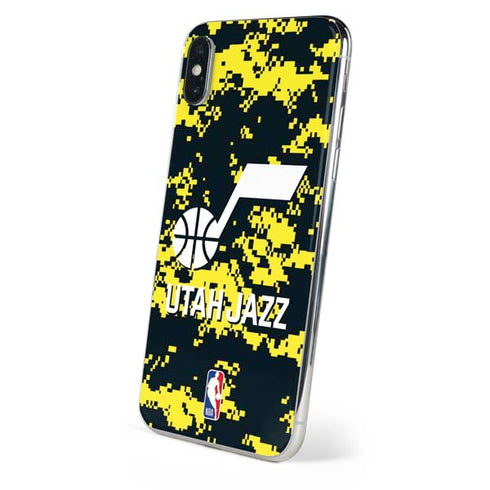 NBA Utah Jazz Grey Digi Camo iPhone X Skin
