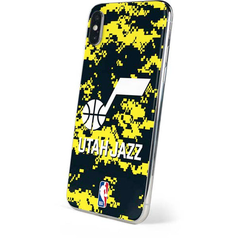 NBA Utah Jazz Grey Digi Camo iPhone XS Skin