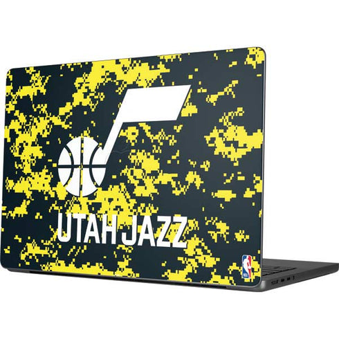 NBA Utah Jazz Grey Digi Camo MacBook Pro 14in (2021-24) Skin