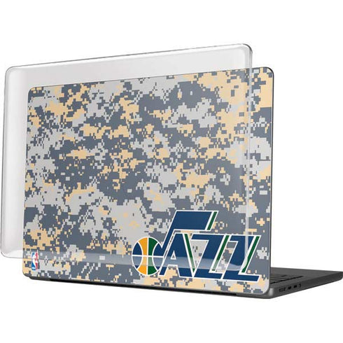 NBA Utah Jazz Grey Digi Camo MacBook Pro 14in (2021-24) Case plus Skin