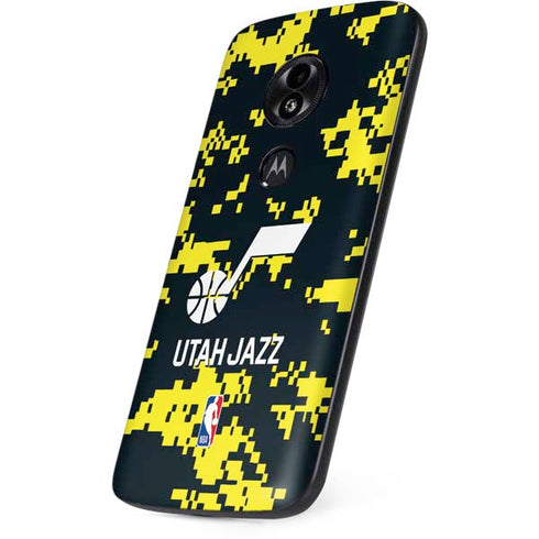 NBA Utah Jazz Grey Digi Camo Moto E5 Play Skin