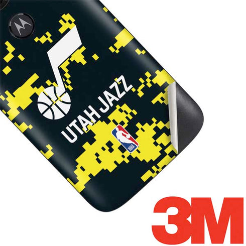 NBA Utah Jazz Grey Digi Camo Moto E5 Play Skin
