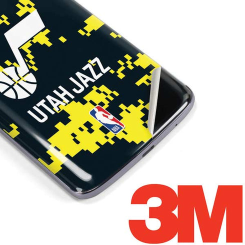 NBA Utah Jazz Grey Digi Camo Moto E5 Plus Skin