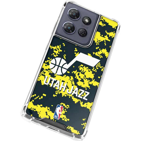 NBA Utah Jazz Grey Digi Camo Moto G 5G (2025) Clear Case