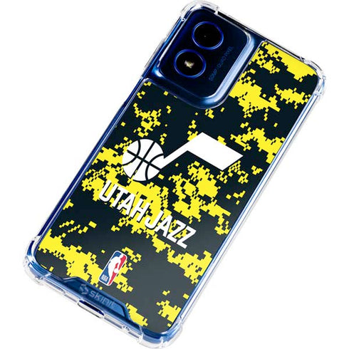 NBA Utah Jazz Grey Digi Camo Moto G 5G (2024) Clear Case