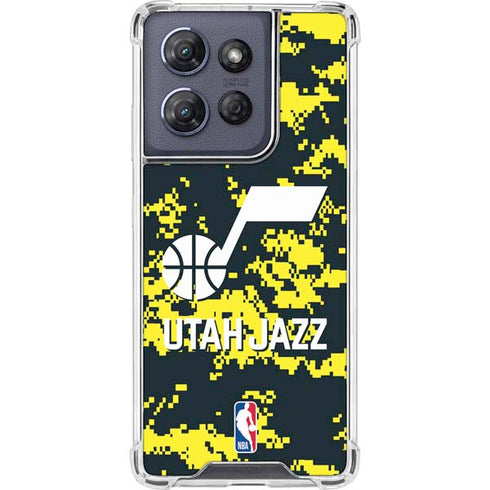 NBA Utah Jazz Grey Digi Camo Moto G Play 5G (2025) Clear Case