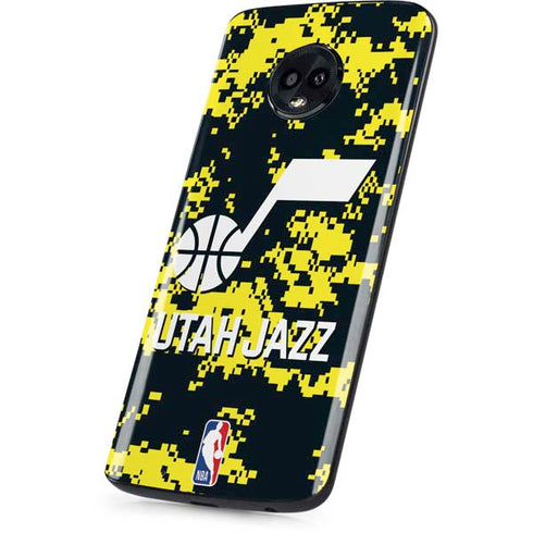 NBA Utah Jazz Grey Digi Camo Moto G6 Skin