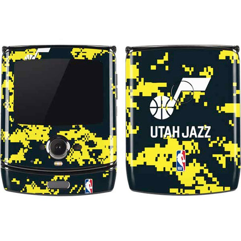 NBA Utah Jazz Grey Digi Camo Motorola RAZR Skin