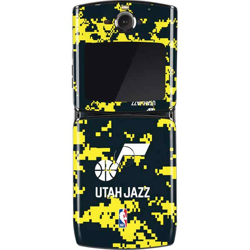 NBA Utah Jazz Grey Digi Camo Motorola RAZR Skin