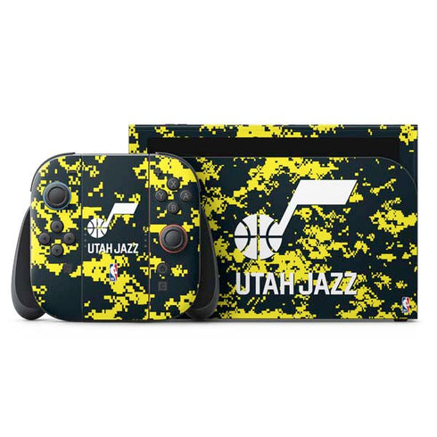 NBA Utah Jazz Grey Digi Camo Nintendo Skins