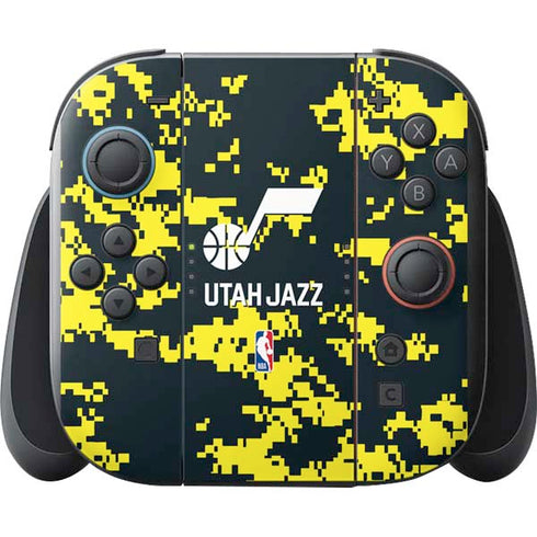 NBA Utah Jazz Grey Digi Camo Nintendo Switch 2 (2025) with Joy-Con Skin