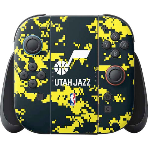 NBA Utah Jazz Grey Digi Camo Nintendo Skins