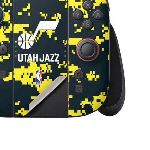 NBA Utah Jazz Grey Digi Camo Nintendo Switch 2 (2025) Joy-Con Controller Skin