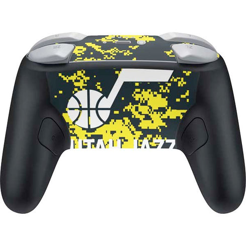 NBA Utah Jazz Grey Digi Camo Nintendo Switch 2 (2025) Pro Controller Skin