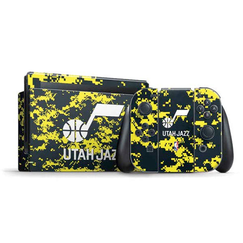 NBA Utah Jazz Grey Digi Camo Nintendo Skins