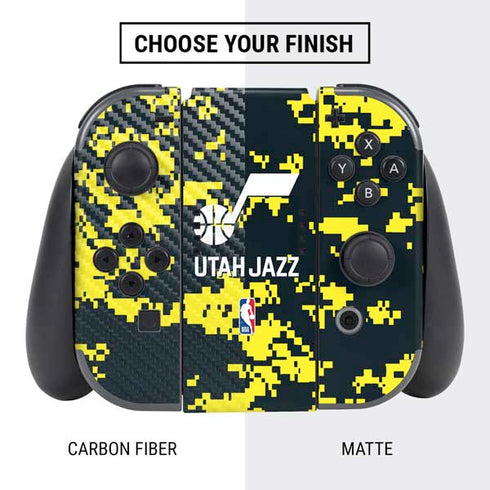 NBA Utah Jazz Grey Digi Camo Nintendo Switch Bundle Skin