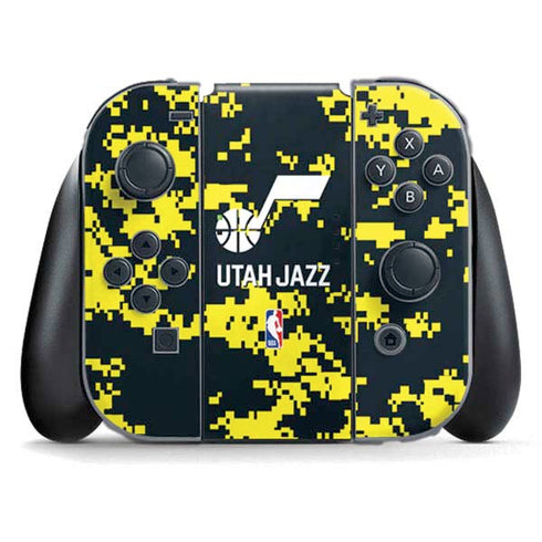 NBA Utah Jazz Grey Digi Camo Nintendo Skins