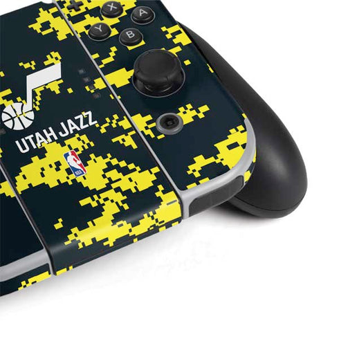 NBA Utah Jazz Grey Digi Camo Nintendo Switch OLED (2021) Skin