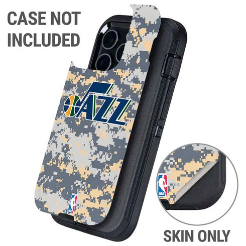 NBA Utah Jazz Grey Digi Camo Otterbox Defender iPhone Skin