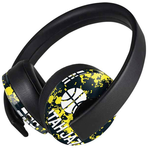 NBA Utah Jazz Grey Digi Camo PlayStation 4 Gold Wireless Headset Skin