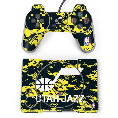 NBA Utah Jazz Grey Digi Camo PlayStation Classic Bundle Skin