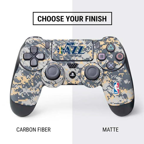 NBA Utah Jazz Grey Digi Camo PS4 Controller Skin