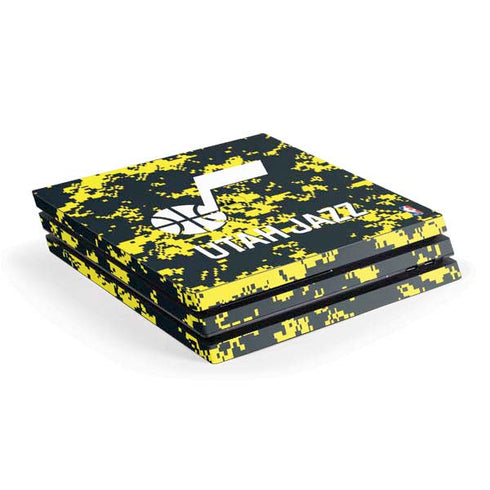 NBA Utah Jazz Grey Digi Camo PS4 Pro Console Skin
