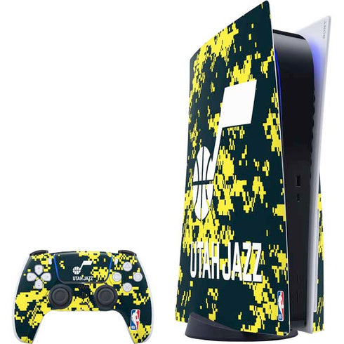 NBA Utah Jazz Grey Digi Camo PlayStation PS5 Skins