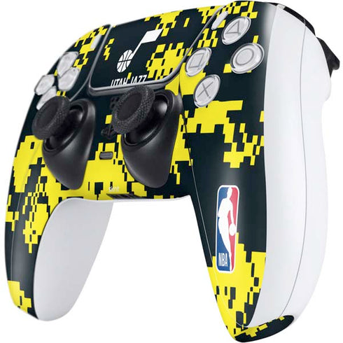 NBA Utah Jazz Grey Digi Camo PS5 Controller Skin