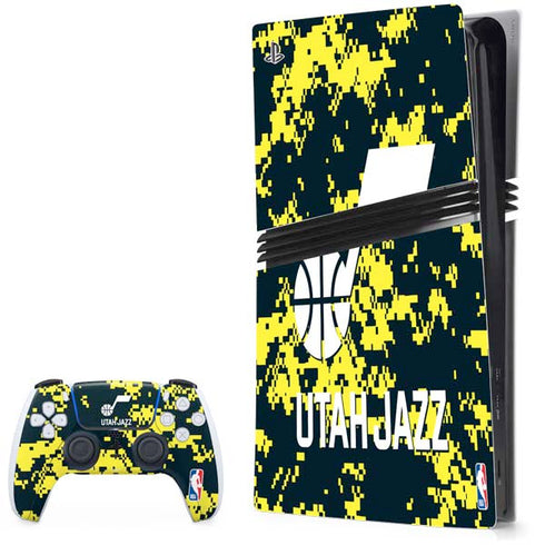 NBA Utah Jazz Grey Digi Camo PS5 Pro Bundle Skin
