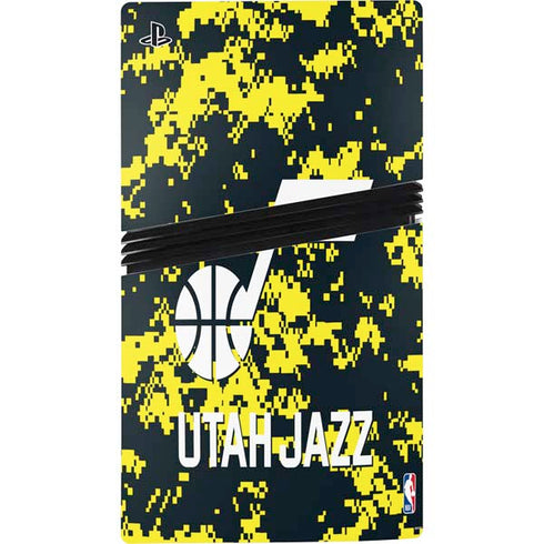 NBA Utah Jazz Grey Digi Camo PS5 Pro Console Skin