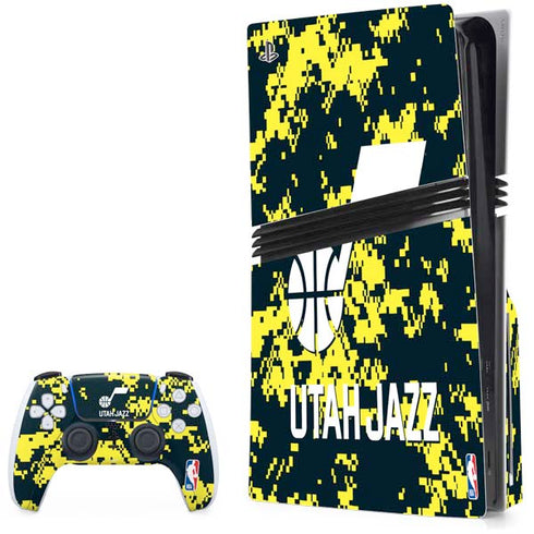 NBA Utah Jazz Grey Digi Camo PlayStation PS5 Skins