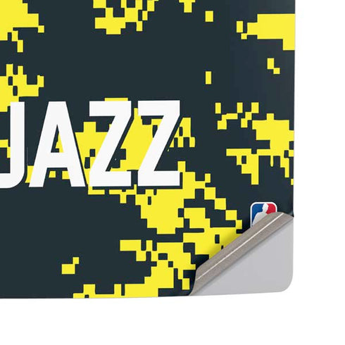 NBA Utah Jazz Grey Digi Camo PS5 Pro Disk Console Skin