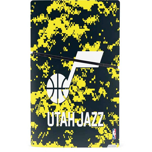 NBA Utah Jazz Grey Digi Camo PS5 Slim Digital Edition Bundle Skin