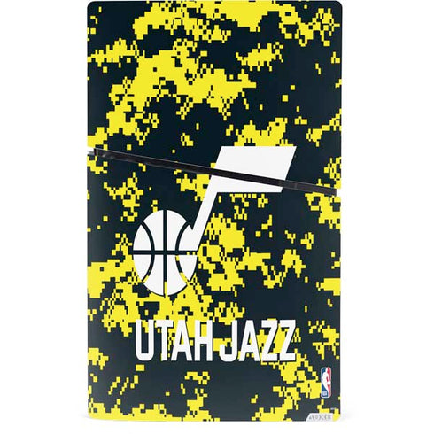 NBA Utah Jazz Grey Digi Camo PS5 Slim Digital Edition Console Skin