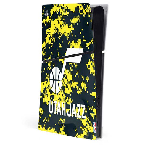 NBA Utah Jazz Grey Digi Camo PS5 Slim Digital Edition Console Skin