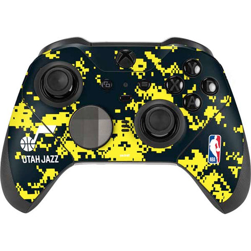 NBA Utah Jazz Grey Digi Camo Xbox Elite Wireless Controller Series 2 Skin