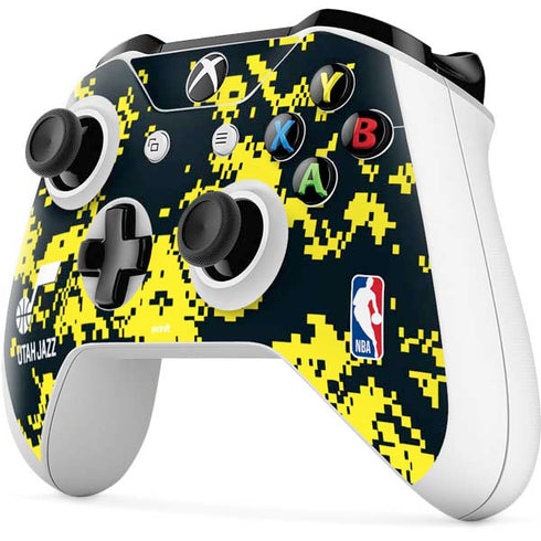 NBA Utah Jazz Grey Digi Camo Xbox One S All-Digital Edition Bundle Skin