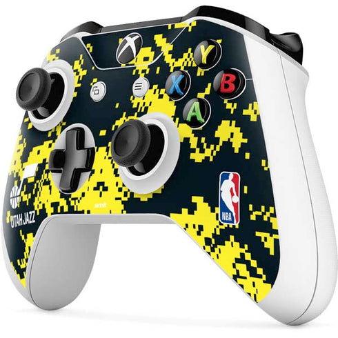 NBA Utah Jazz Grey Digi Camo Xbox One S Controller Skin