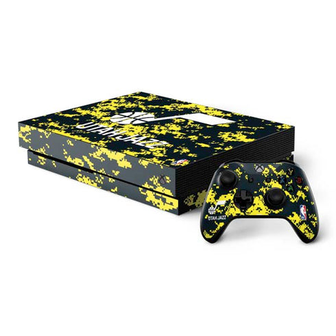 NBA Utah Jazz Grey Digi Camo Xbox One X Bundle Skin