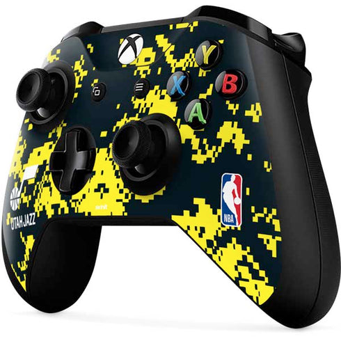 NBA Utah Jazz Grey Digi Camo Xbox One X Controller Skin