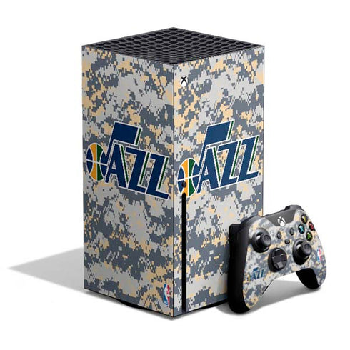 NBA Utah Jazz Grey Digi Camo Xbox Series X Bundle Skin