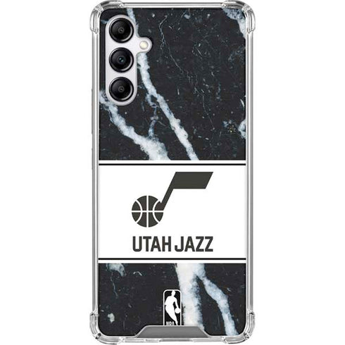 NBA Utah Jazz Marble Galaxy A14 5G Clear Case