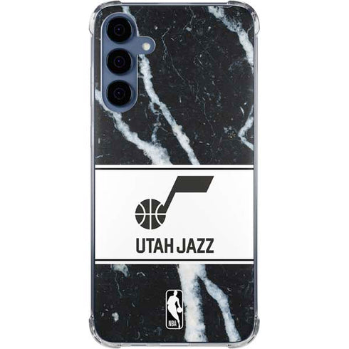 NBA Utah Jazz Marble Galaxy A35 5G Clear Case