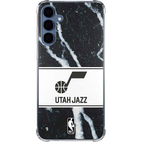 NBA Utah Jazz Marble Galaxy A55 5G Clear Case