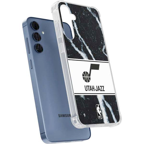 NBA Utah Jazz Marble Galaxy A55 5G Clear Case